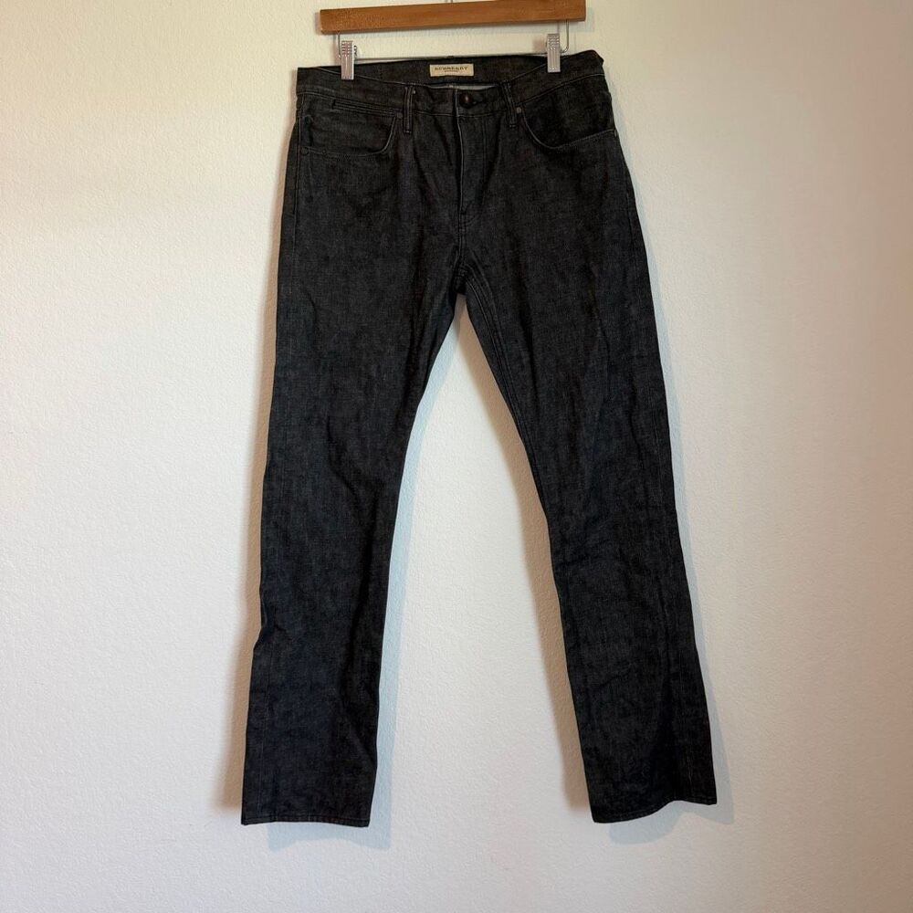 Burberry London Dark Wash Black Wash Denim Skinny Leg Jeans Men's Size 32